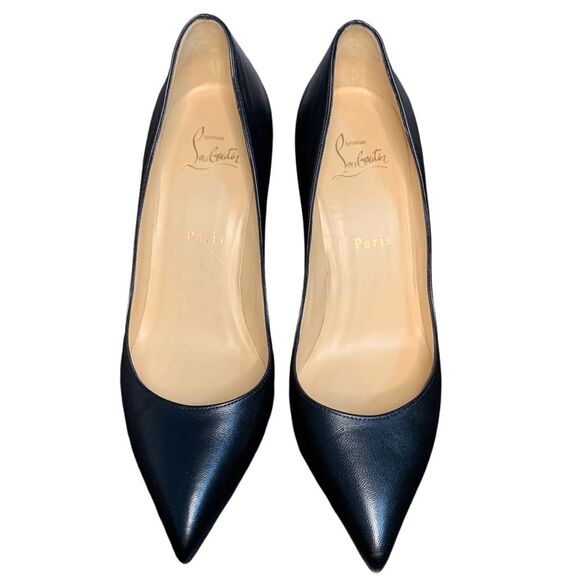 Christian Louboutin Pigalle 85MM Shiny Nappa Leather Pumps EU 38.5 US 8.5 Heels - Picture 2 of 10